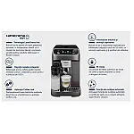 Espressor automat DeLonghi Magnifica PLUS ECAM 320.70.TB, tehnologie LatteCrema,  1,9 l, 15 bar, 1450 W, negru/gri inchis - Studiocasa.ro