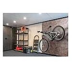 Suport universal de perete pentru biciclete, Cu brat, 489001 Meliconi, Pliabil, Sarcina maxima 30 kg, Metalic, Negru - Studiocasa.ro