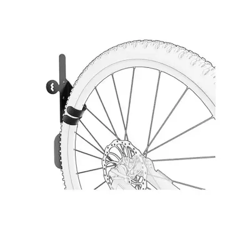 Suport universal de perete pentru biciclete 489002 Meliconi, Pentru roata din fata, Sarcina maxima 30 kg, Metalic, Negru - Studiocasa.ro