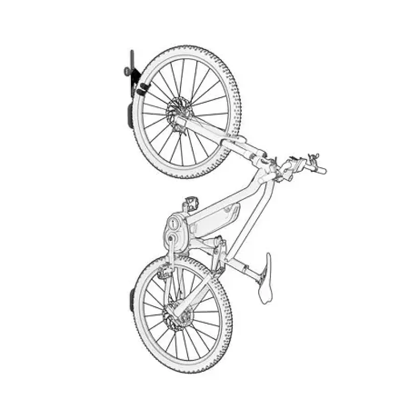 Suport universal de perete pentru biciclete 489002 Meliconi, Pentru roata din fata, Sarcina maxima 30 kg, Metalic, Negru - Studiocasa.ro