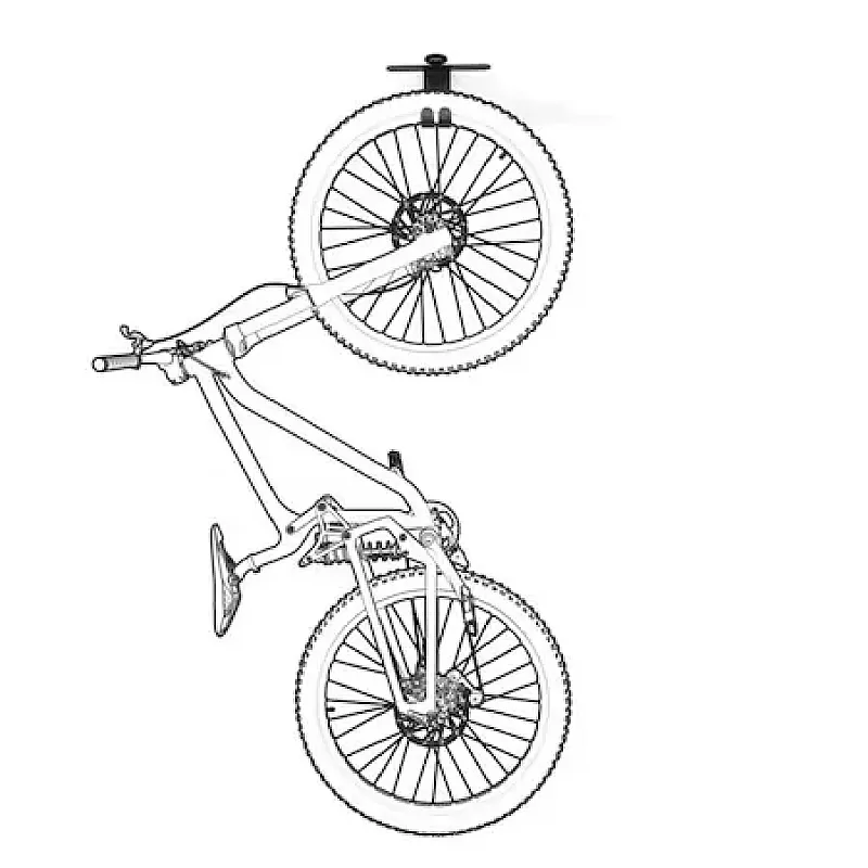 Suport universal de tavan pentru biciclete 489004 Meliconi, Sarcina maxima 30 kg, Metalic, Negru - Studiocasa.ro