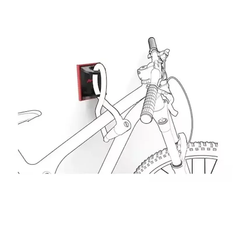 Sistem antifurt de perete pentru biciclete 489007 Meliconi, Negru/ Rosu - Studiocasa.ro