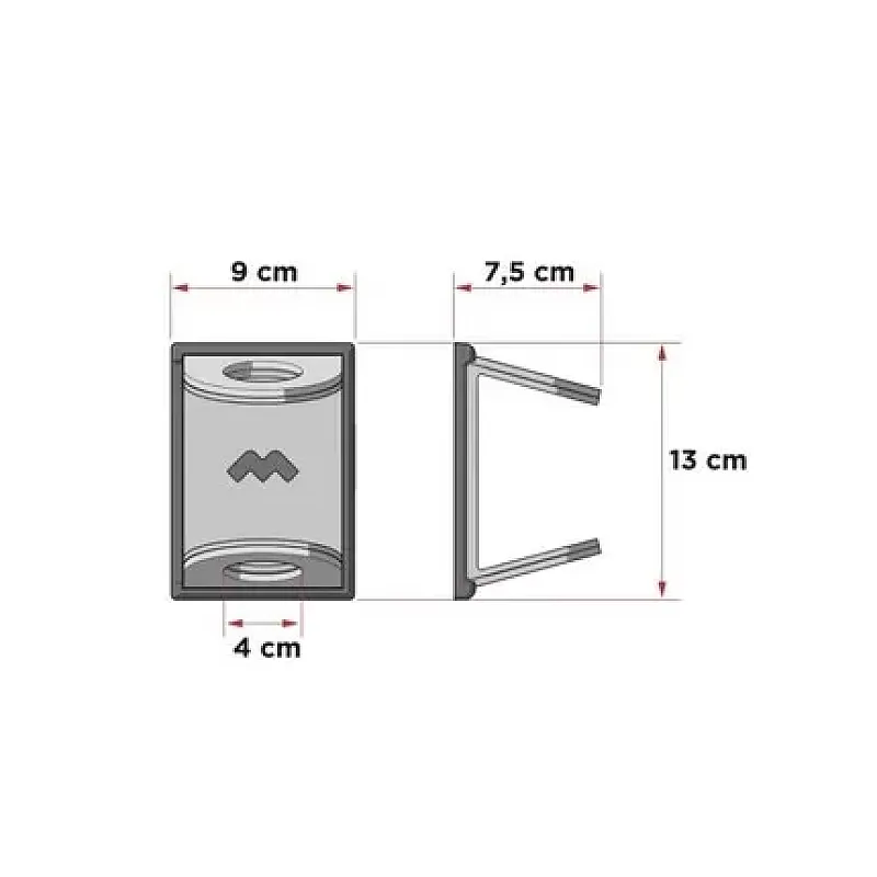 Sistem antifurt de perete pentru biciclete 489007 Meliconi, Negru/ Rosu - Studiocasa.ro