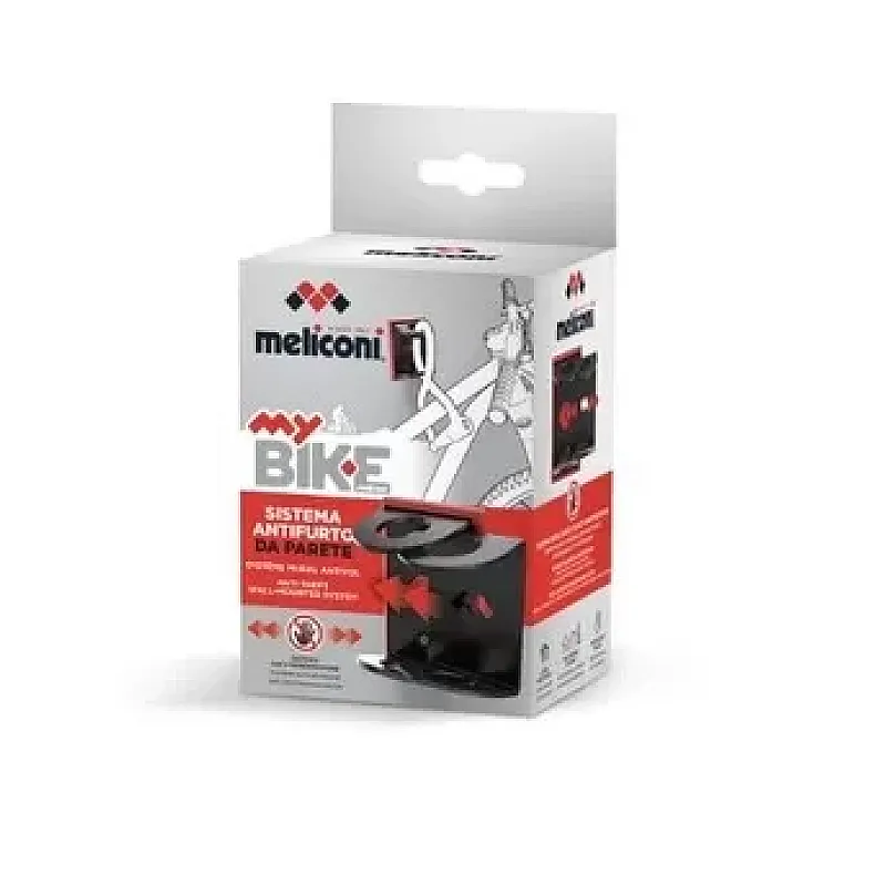 Sistem antifurt de perete pentru biciclete 489007 Meliconi, Negru/ Rosu - Studiocasa.ro