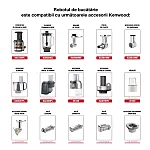 Robot de bucatarie KENWOOD Titanium Chef Patissier XL KWL90.164SI, 1400W, 7l, 13 trepte viteza, Argintiu - Studiocasa.ro