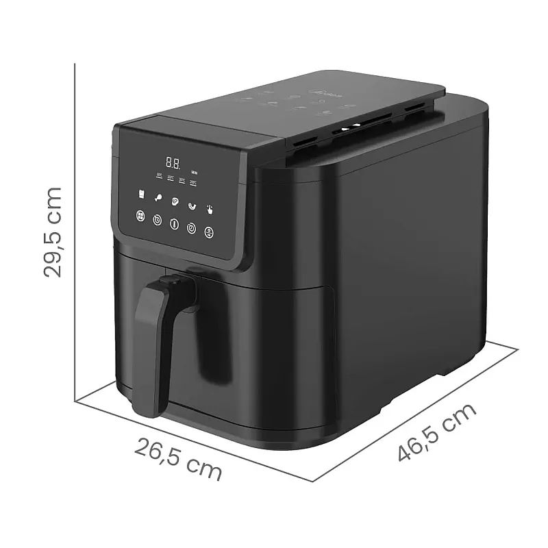 Friteuza cu aer cald Ardes INFINITY 8l, 1700W, afisaj digital touch, negru - Studiocasa.ro