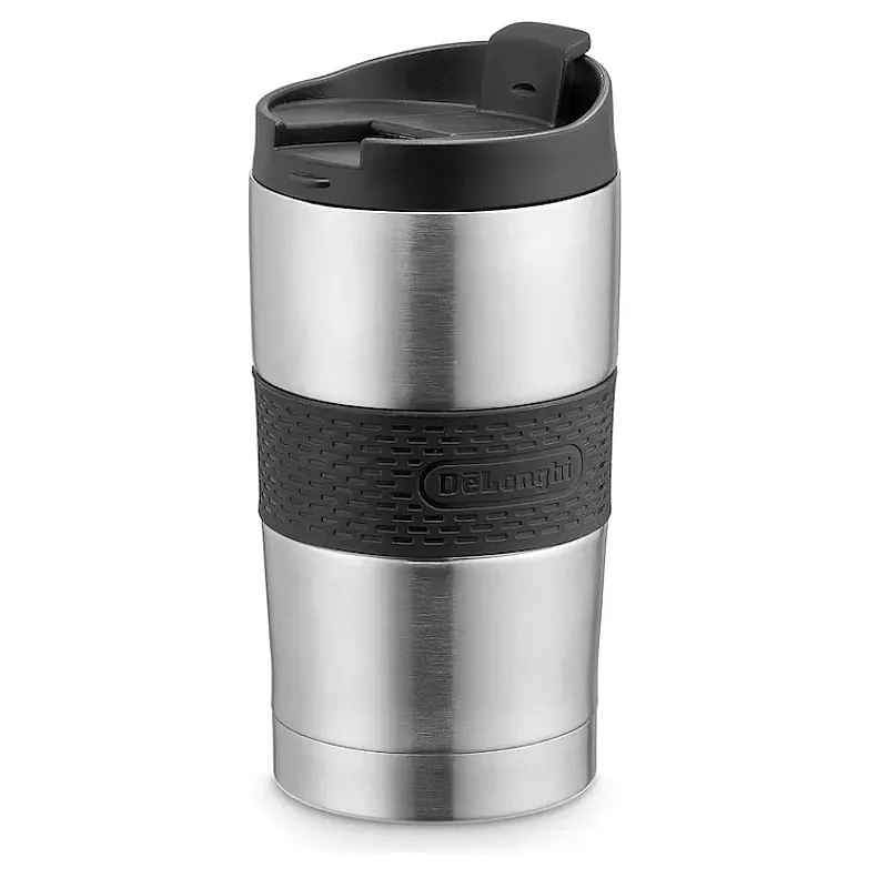 Cana termica pentru calatorie DeLonghi DLSC074, perete dublu, inox, 300 ml - Studiocasa.ro