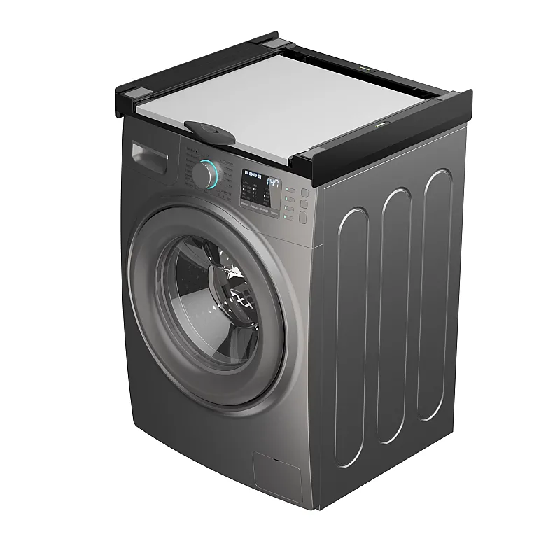 Kit universal de suprapunere a masinii de spalat si a uscatorului de rufe + suport retractabil, Meliconi, TORRE DARK - Studiocasa.ro