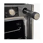 Cuptor electric incorporabil Studio Casa Elegance Aqua Cooking Art  Grey  FE810  10 functii, 81 l,  Grill, Rotisor, Ventilator, Autocuratare catalitica, Coacere asistata cu abur, Display Touch Control, Clasa energetica A, Sticla gri / Inox - Studiocasa.ro