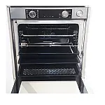 Cuptor electric incorporabil Studio Casa Elegance Aqua Cooking Art  Grey  FE810  10 functii, 81 l,  Grill, Rotisor, Ventilator, Autocuratare catalitica, Coacere asistata cu abur, Display Touch Control, Clasa energetica A, Sticla gri / Inox - Studiocasa.ro