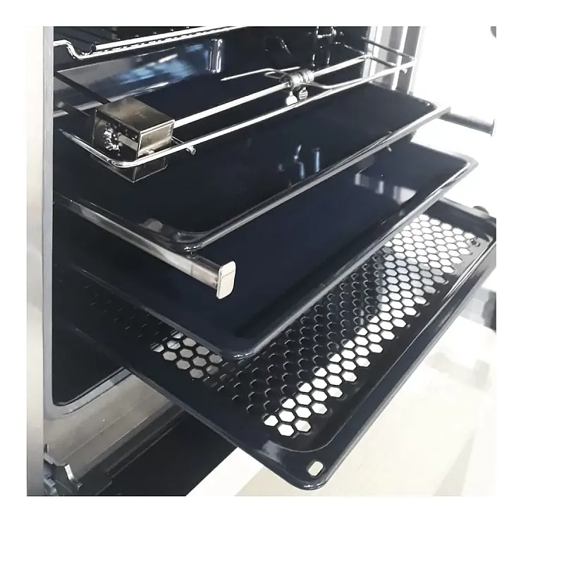 Cuptor electric incorporabil Studio Casa Elegance Aqua Cooking Art  Grey  FE810  10 functii, 81 l,  Grill, Rotisor, Ventilator, Autocuratare catalitica, Coacere asistata cu abur, Display Touch Control, Clasa energetica A, Sticla gri / Inox - Studiocasa.ro