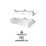 Uscator de rufe retractabil de perete, 75 cm, Indoor/ outdoor, Design decorativ, Economiseste spatiu, Metal si aluminiu, Max 15 kg rufe, Alb - Studiocasa.ro