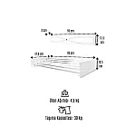 Uscator de rufe retractabil de perete, 95 cm, Indoor/ outdoor, Design decorativ, Economiseste spatiu, Metal si aluminiu, Max 20 kg rufe, Negru - Studiocasa.ro