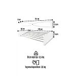 Uscator de rufe retractabil de perete, 120 cm, Indoor/ outdoor, Design decorativ, Economiseste spatiu, Metal si aluminiu, Max 25 kg rufe, Alb - Studiocasa.ro