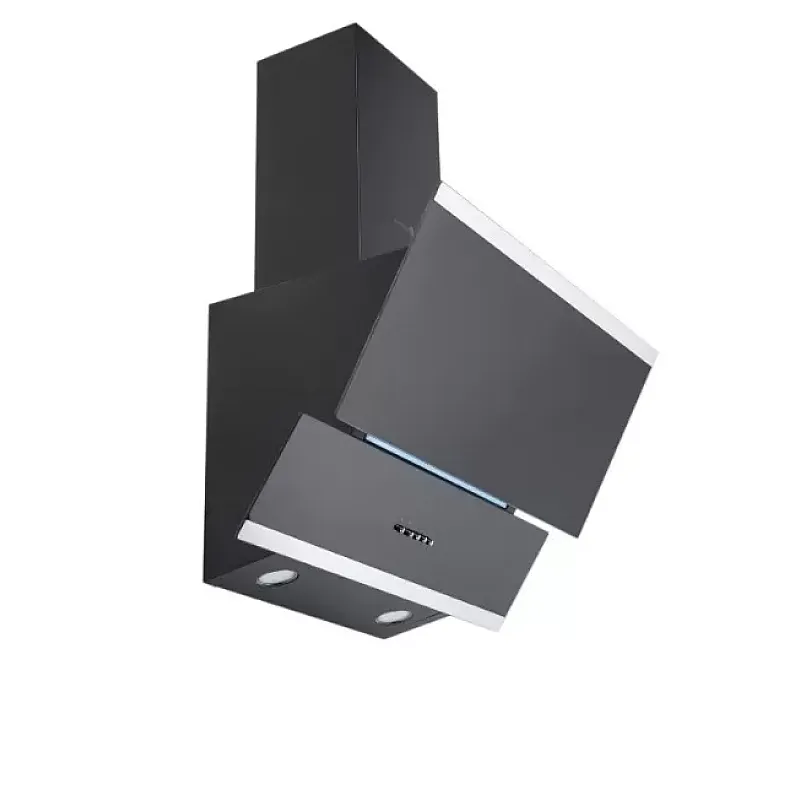 Hota Decorativa Studio Casa Moderna Turbo 60 Cm, Sticla Cu Rama De Inox , Putere De Absorbtie 381 M3/H, Negru - Studiocasa.ro