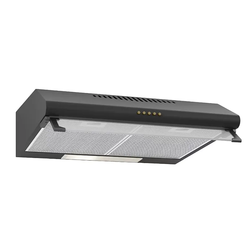 Hota clasica, 60 cm, Studio Casa Olymp, 2 motoare, 3 viteze, Putere de absorbtie 310 mc/h, Neagra - Studiocasa.ro