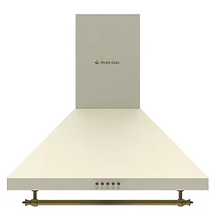 Hota decorativa Studio Casa Onda Beige Turbo, 60 cm, 1 Motor Tubo, Putere de absorbtie 680 m3/h, Beige