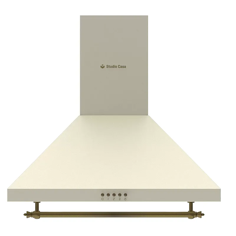 Hota decorativa Studio Casa Onda Beige Turbo, 60 cm, 1 Motor Tubo, Putere de absorbtie 680 m3/h, Beige - Studiocasa.ro