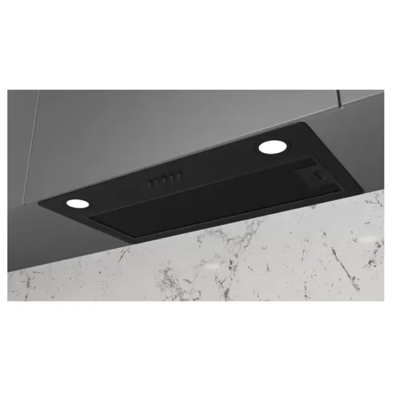 Hota total incorporabila Studio Casa Allegra Black, Putere de absorbtie maxima 550 m3/h, Motor Turbo 140w, 52 cm, Negru - Studiocasa.ro