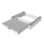 Kit de suprapunere universal pentru suprapunerea masinii de spalat si a uscatorului+ sertar retractabil cu spatiu de depozitare, Meliconi - Studiocasa.ro