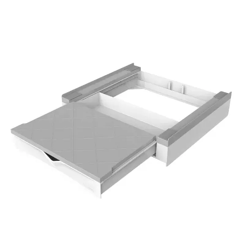 Kit de suprapunere universal pentru suprapunerea masinii de spalat si a uscatorului+ sertar retractabil cu spatiu de depozitare, Meliconi - Studiocasa.ro