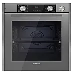 Pachet incorporabil Studio Casa Plane Elegance Aqua Cooking, Cuptor electric sticla gri, Plita gaz 70 cm sticla gri, Hota decorativa sticla gri, 10 functii, Grill, Rotisor, Coacere asistata cu abur, Sticla gri / Inox - Studiocasa.ro