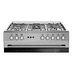Aragaz gaz  90 cm Prato Inox Studio Casa, 5 zone de gatit, Gaz, Wok, Cuptor gaz,  Rotisor, Timer mecanic, Grill electric, Gratar fonta,  Aprindere electrica, Clasa energetica A, Inox, dubla ventilatie coacere - Studiocasa.ro