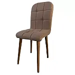 Scaun Elite Lux Smart Living Studio Casa , Cu spatar , TAPITAT , cadru lemn NATUR + Material Textil Capuccino - Studiocasa.ro