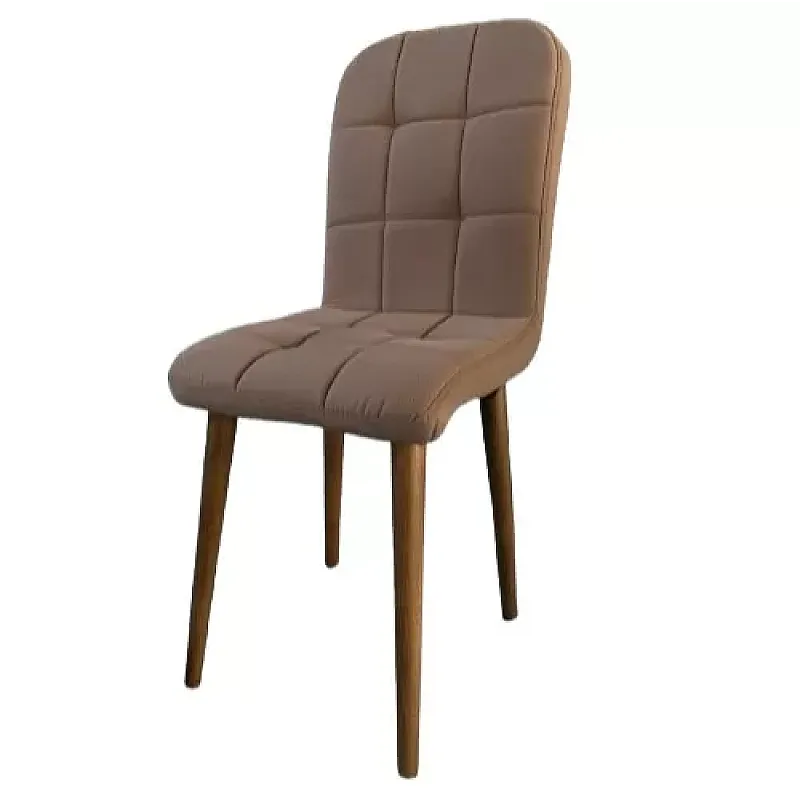 Scaun Elite Lux Smart Living Studio Casa , Cu spatar , TAPITAT , cadru lemn NATUR + Material Textil Capuccino - Studiocasa.ro