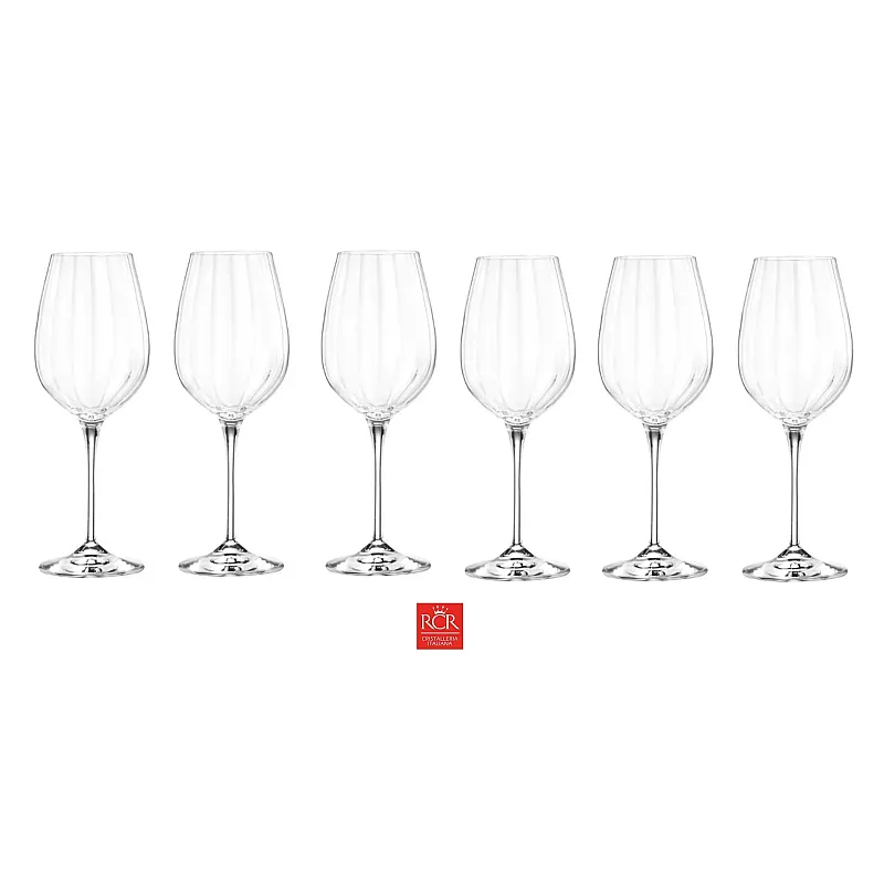Set 6 pahare vin OPTIQ,650 ml, RCR - Studiocasa.ro