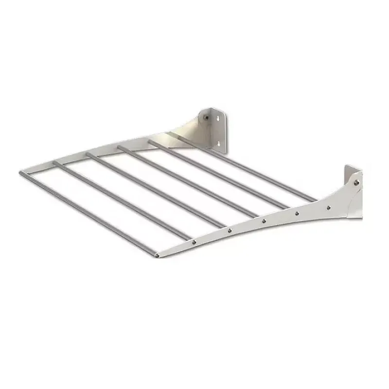 Uscator de rufe pliabil de perete, 120 cm, Economiseste spatiu, Metal si aluminiu, Max 25 kg rufe, Alb - Studiocasa.ro