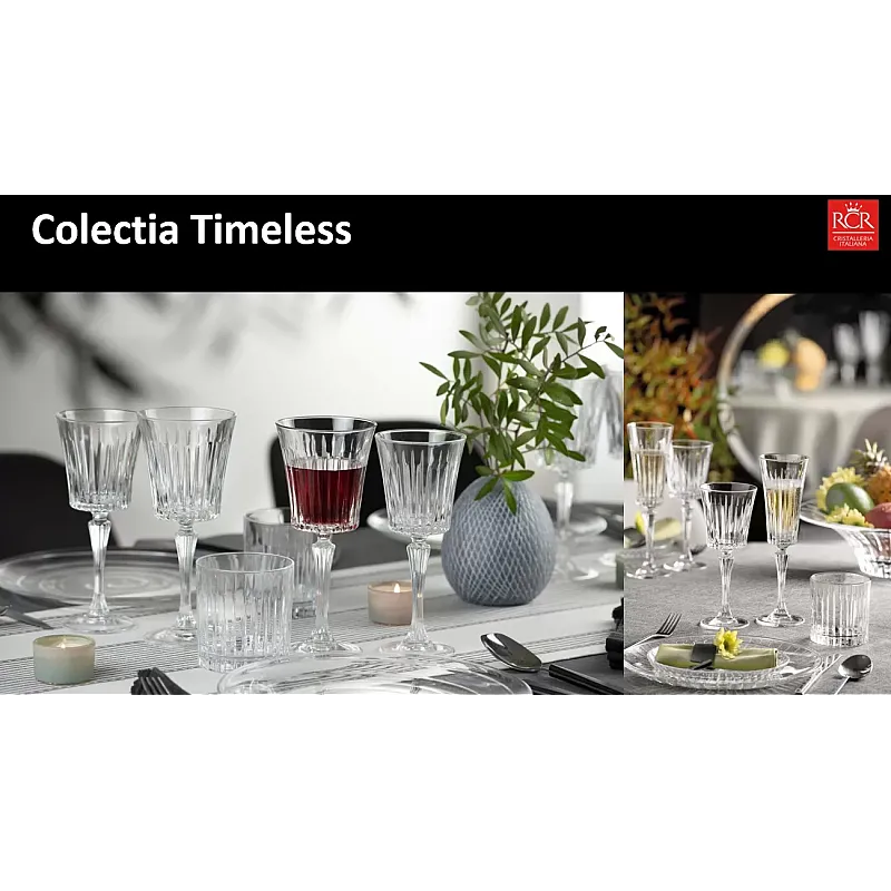 Set 6 pahare Sampanie Timeless,260 ml, RCR - Studiocasa.ro