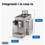 Espressor automat DeLonghi Rivelia EXAM 440.55.BG, 2 recipiente pentru boabe, Tehnologie Bean Adapt, carafa cu tehnologie LatteCrema Hot, 1450W, 19 bar, 1.4 l, Bej - Studiocasa.ro
