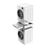 Kit de suprapunere universal pentru suprapunerea masinii de spalat si a uscatorului+ sertar retractabil cu spatiu de depozitare, Meliconi - Studiocasa.ro