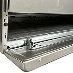 Aragaz gaz  90 cm Nando Graphite Grey Studio Casa, 5 zone de gatit, Gaz, Wok, Cuptor gaz,  Rotisor, Timer digital, Grill electric, Gratar fonta,  Aprindere electrica, Clasa energetica A, Gri - Studiocasa.ro