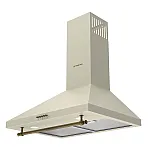 Hota decorativa Studio Casa Onda Beige Turbo, 60 cm, 1 Motor Tubo, Putere de absorbtie 680 m3/h, Beige - Studiocasa.ro