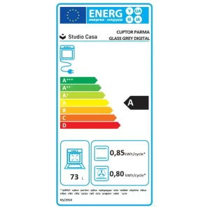 Cuptor electric incorporabil Studio Casa FE660 Parma Glass Grey, 8 functii, Ventilator, Display Touch control, Timer digital, Sticla gri Cuptor electric incorporabil Studio Casa FE660 Parma Glass Grey, 8 functii, Ventilator, Display Touch control, Timer digital, Sticla gri