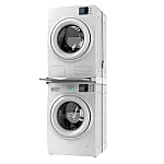 Kit universal de suprapunere a masinii de spalat si a uscatorului de rufe + suport retractabil, Meliconi, TORRE GREEN, Meliconi - Studiocasa.ro