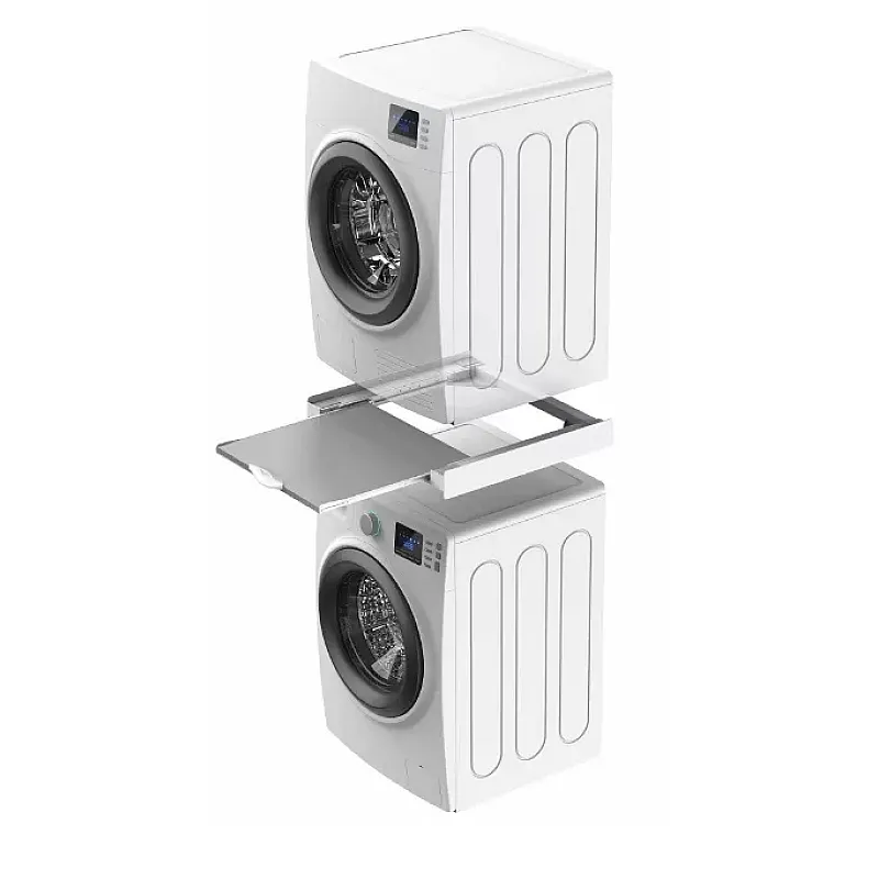 Kit universal de suprapunere a masinii de spalat si a uscatorului de rufe + suport retractabil, Meliconi, TORRE GREEN, Meliconi - Studiocasa.ro