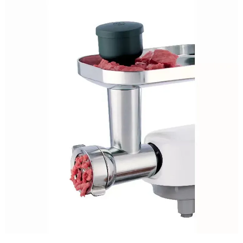 Masina de tocat pentru robotii de bucatarie Kenwood, KAX950ME, 3 site de tocat, accesoriu carnati, accesoriu kebbe, Argintiu - Studiocasa.ro