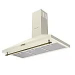 Pachet Aragaz Studio Casa, FE90/60 El Avena Rustic, 90 cm, Cuptor electric, 4 arzatoare gaz, din care unul Wok + Hota decorativa cu design rustic Tosca Turbo 90 cm - Studiocasa.ro