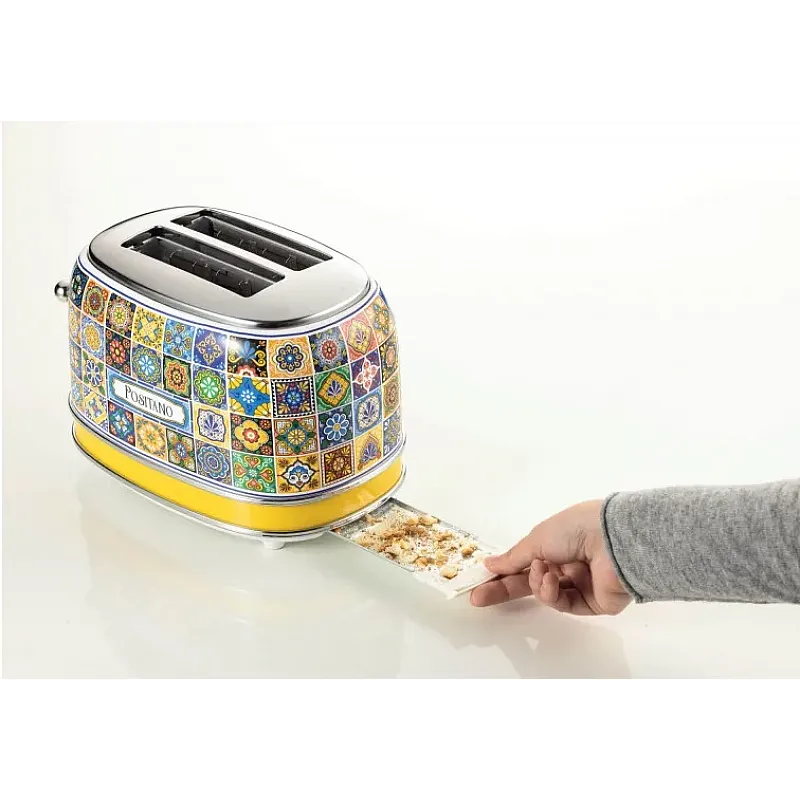 Prajitor de paine Ariete, 0155 Vintage, 810 W, 2 Felii, Positano - Studiocasa.ro