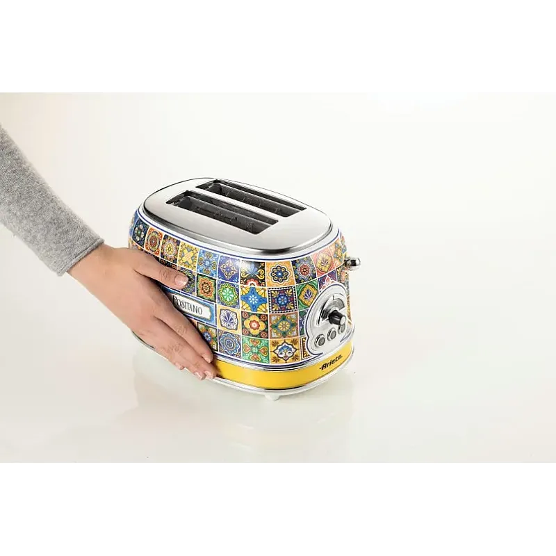 Prajitor de paine Ariete, 0155 Vintage, 810 W, 2 Felii, Positano - Studiocasa.ro