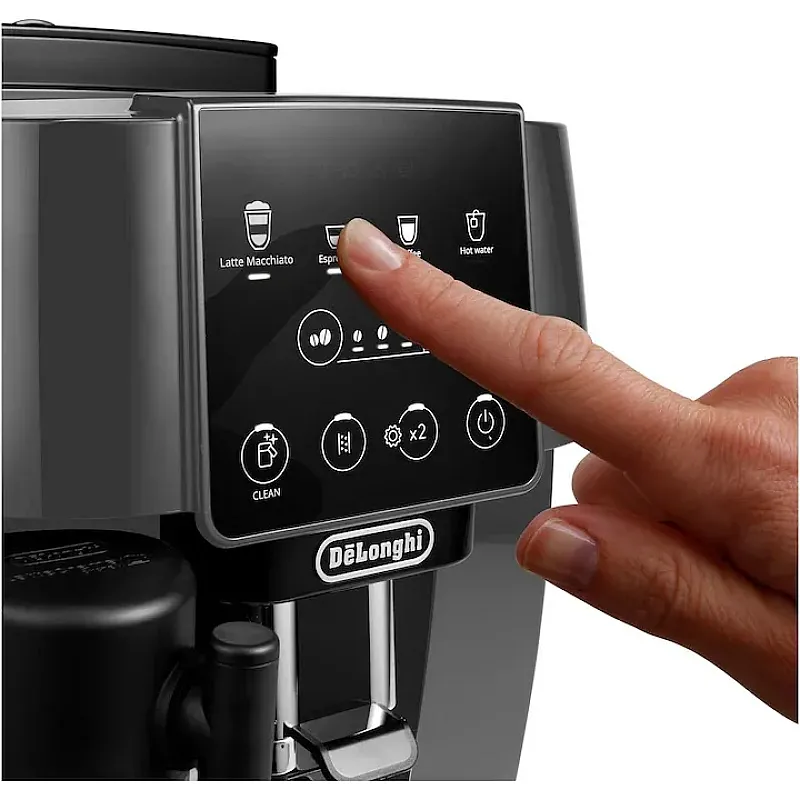 Espressor automat De’Longhi Magnifica Start Milk Ecam 223.61.GB, 1,8l, 15 Bar, 5 tipuri de bauturi, 1450W, Negru/gri - Studiocasa.ro