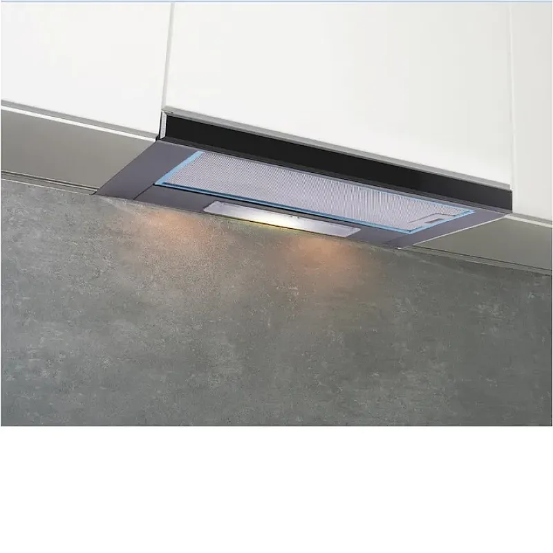 Pachet incorporabil Ambra Black Studio Casa, Cuptor electric multifunctional, plita gaz si hota telescopica, 8 functii, Ventilator, Timer digital, 80 l, Negru - Studiocasa.ro