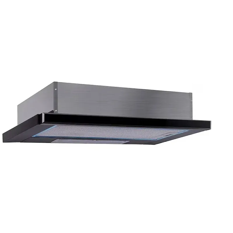 Pachet incorporabil Ambra Black Studio Casa, Cuptor electric multifunctional, plita gaz si hota telescopica, 8 functii, Ventilator, Timer digital, 80 l, Negru - Studiocasa.ro