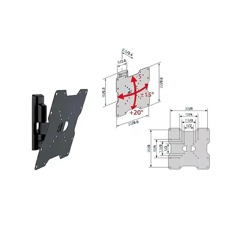 Suport TV oscilant de perete FTR 200 Meliconi, pentru TV cu ecran plat - Studiocasa.ro