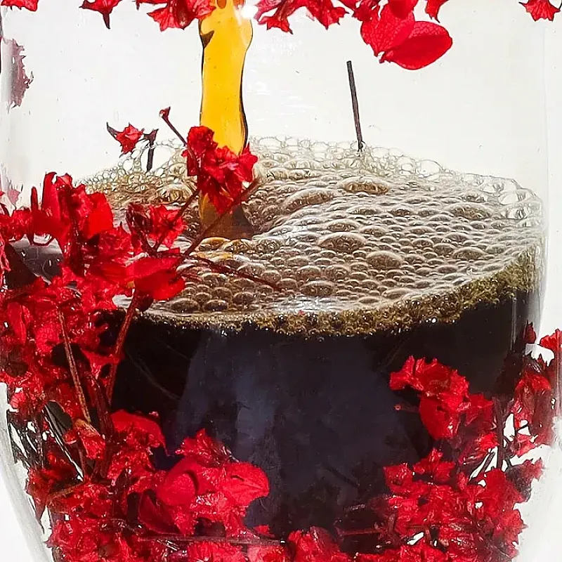 Cana Cafea si Ceai cu Perete Dublu, cu Flori Uscate, 350ml - Studiocasa.ro