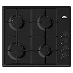 Pachet cuptor electric incorporabil și plită gaz Nuova Cucina, 60 cm, 5 funcții, ventilator, negru - Studiocasa.ro