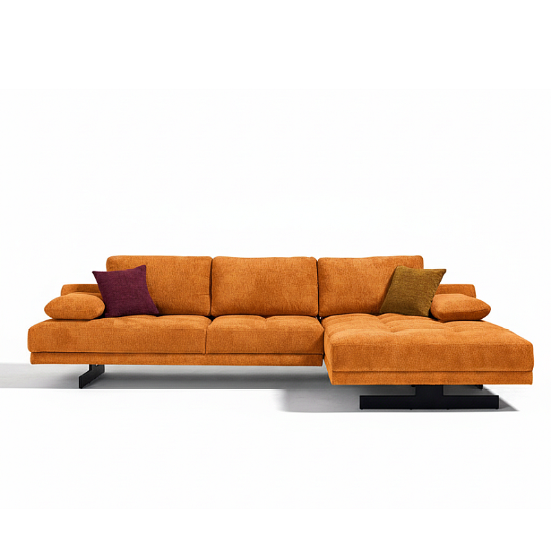 Coltar premium Angel Orange, cu mecanism modular, 110 × 320 x 200 cm, orange - Studiocasa.ro